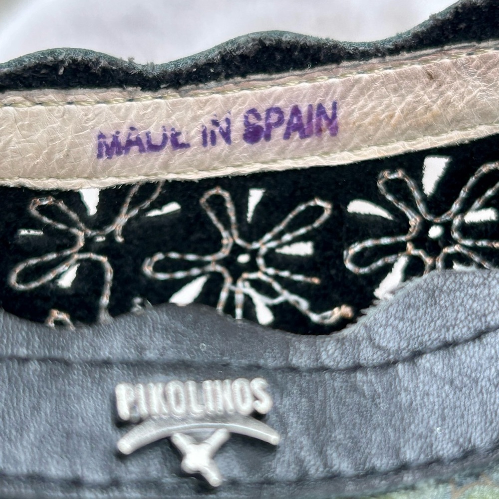 PIKOLINOS Romana Slingback - Floral Laser Cut Leather - Made in Italy EU 41 - Picture 8 of 9